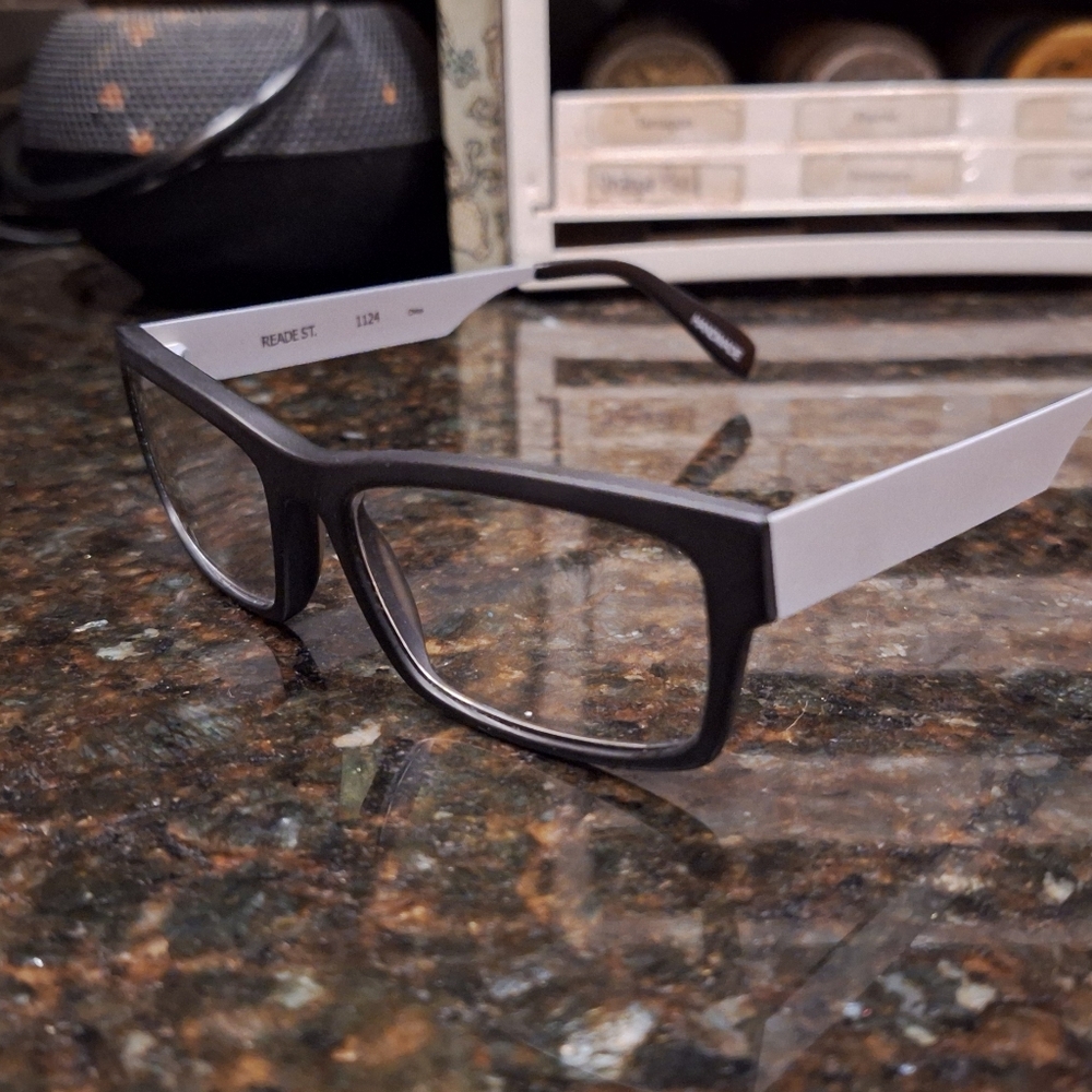 Modern-style Matte Black and Matte Silver +1.00 Reading Glasses